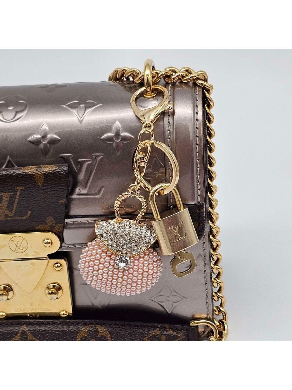 Louis Vuitton Authentic Gold Lock & Key 🔑 Bag Charm + Unbranded Keychain